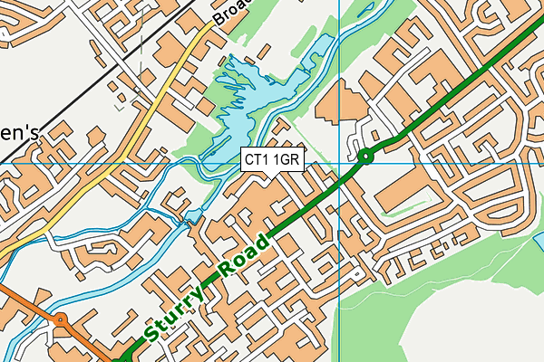 CT1 1GR map - OS VectorMap District (Ordnance Survey) CT1 1GR map - OS VectorMap District (Ordnance Survey)