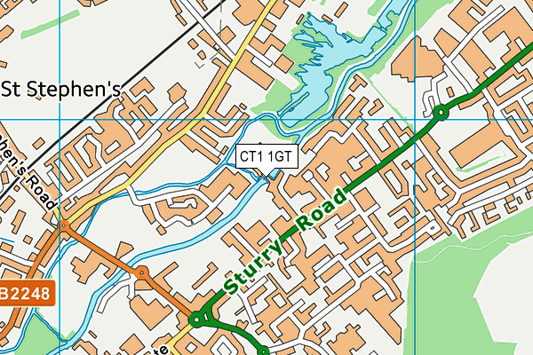 CT1 1GT map - OS VectorMap District (Ordnance Survey) CT1 1GT map - OS VectorMap District (Ordnance Survey)