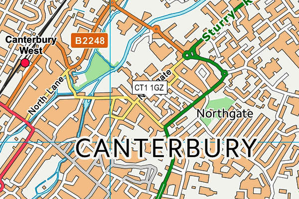 CT1 1GZ map - OS VectorMap District (Ordnance Survey) CT1 1GZ map - OS VectorMap District (Ordnance Survey)