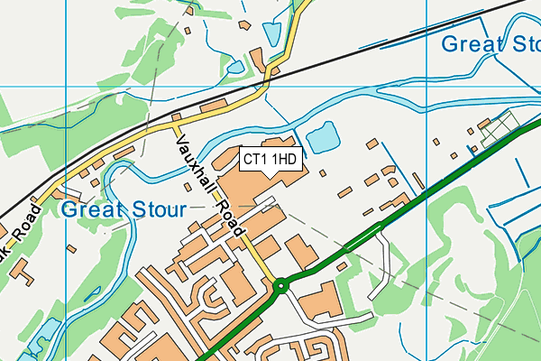 CT1 1HD map - OS VectorMap District (Ordnance Survey) CT1 1HD map - OS VectorMap District (Ordnance Survey)