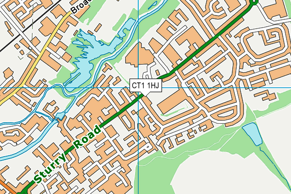 CT1 1HJ map - OS VectorMap District (Ordnance Survey) CT1 1HJ map - OS VectorMap District (Ordnance Survey)
