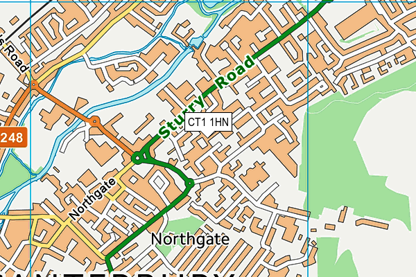 CT1 1HN map - OS VectorMap District (Ordnance Survey) CT1 1HN map - OS VectorMap District (Ordnance Survey)