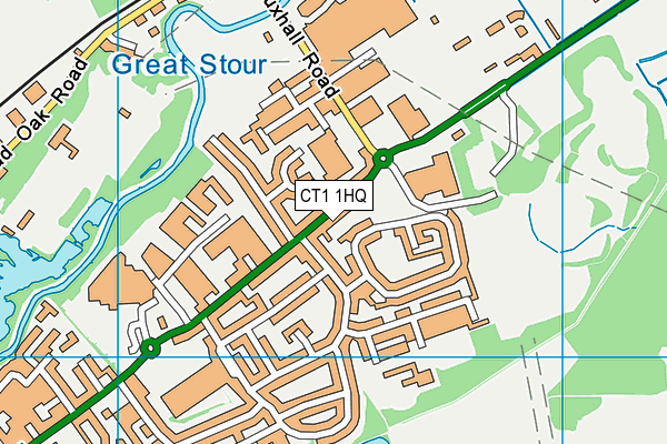CT1 1HQ map - OS VectorMap District (Ordnance Survey) CT1 1HQ map - OS VectorMap District (Ordnance Survey)
