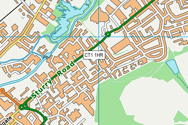 CT1 1HR map - OS VectorMap District (Ordnance Survey) CT1 1HR map - OS VectorMap District (Ordnance Survey)