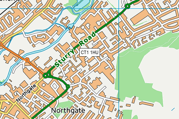 CT1 1HU map - OS VectorMap District (Ordnance Survey) CT1 1HU map - OS VectorMap District (Ordnance Survey)