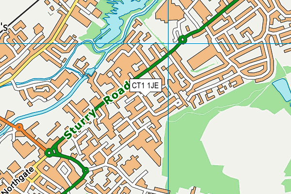 CT1 1JE map - OS VectorMap District (Ordnance Survey)
