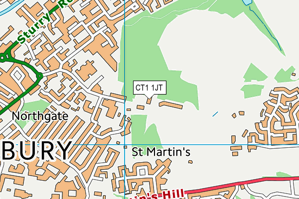 CT1 1JT map - OS VectorMap District (Ordnance Survey) CT1 1JT map - OS VectorMap District (Ordnance Survey)