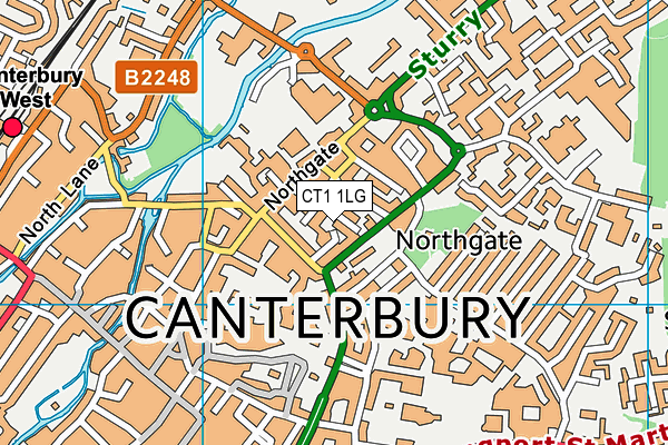CT1 1LG map - OS VectorMap District (Ordnance Survey) CT1 1LG map - OS VectorMap District (Ordnance Survey)