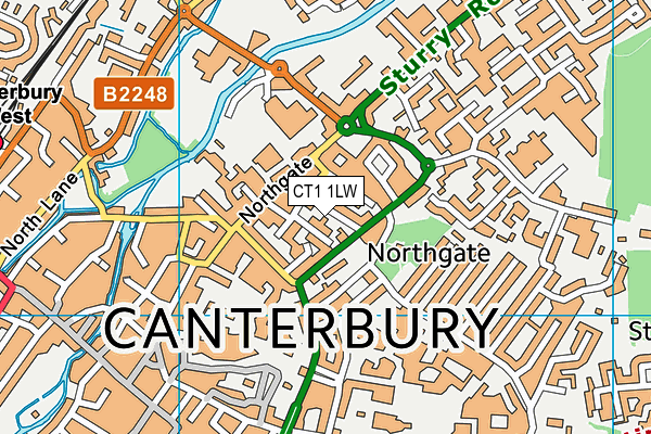 CT1 1LW map - OS VectorMap District (Ordnance Survey) CT1 1LW map - OS VectorMap District (Ordnance Survey)