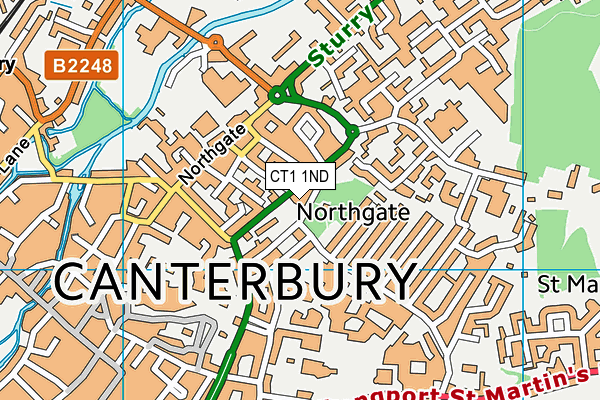 CT1 1ND map - OS VectorMap District (Ordnance Survey) CT1 1ND map - OS VectorMap District (Ordnance Survey)