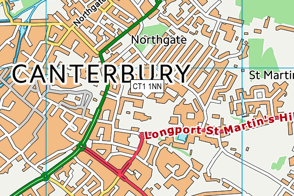 CT1 1NN map - OS VectorMap District (Ordnance Survey) CT1 1NN map - OS VectorMap District (Ordnance Survey)