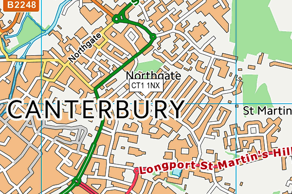 CT1 1NX map - OS VectorMap District (Ordnance Survey) CT1 1NX map - OS VectorMap District (Ordnance Survey)