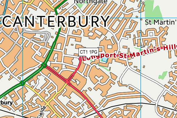 CT1 1PG map - OS VectorMap District (Ordnance Survey) CT1 1PG map - OS VectorMap District (Ordnance Survey)