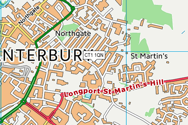 CT1 1QN map - OS VectorMap District (Ordnance Survey) CT1 1QN map - OS VectorMap District (Ordnance Survey)