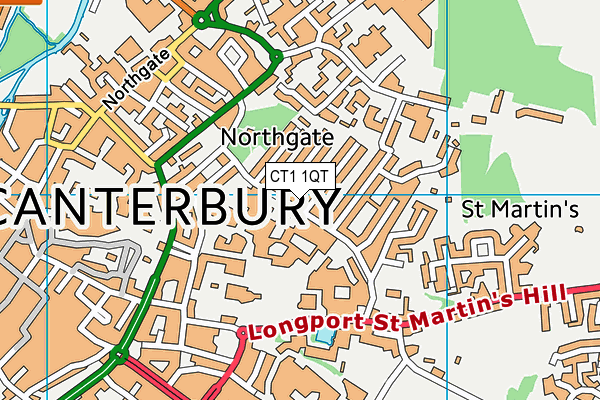 CT1 1QT map - OS VectorMap District (Ordnance Survey) CT1 1QT map - OS VectorMap District (Ordnance Survey)
