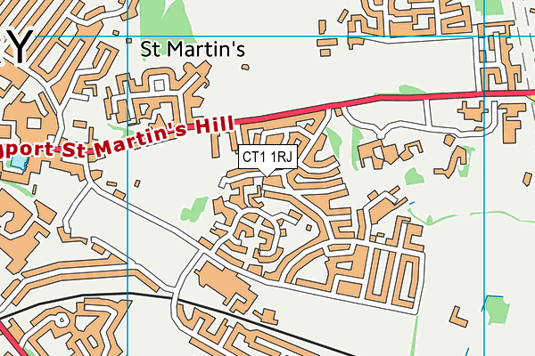 CT1 1RJ map - OS VectorMap District (Ordnance Survey) CT1 1RJ map - OS VectorMap District (Ordnance Survey)