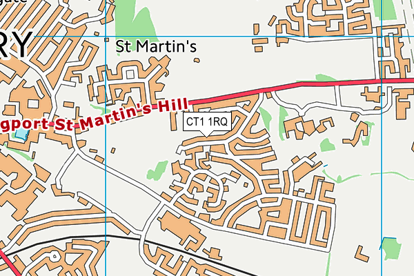 CT1 1RQ map - OS VectorMap District (Ordnance Survey) CT1 1RQ map - OS VectorMap District (Ordnance Survey)