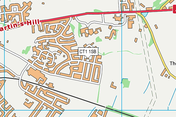 CT1 1SB map - OS VectorMap District (Ordnance Survey) CT1 1SB map - OS VectorMap District (Ordnance Survey)