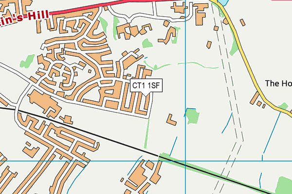 CT1 1SF map - OS VectorMap District (Ordnance Survey) CT1 1SF map - OS VectorMap District (Ordnance Survey)