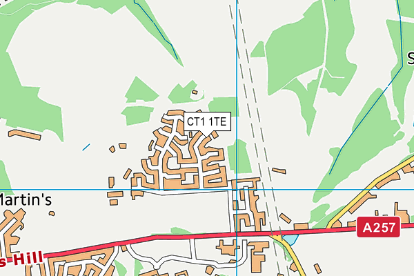 CT1 1TE map - OS VectorMap District (Ordnance Survey) CT1 1TE map - OS VectorMap District (Ordnance Survey)