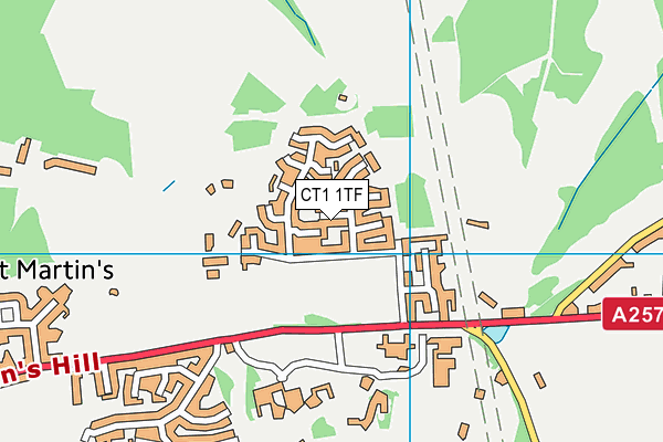 CT1 1TF map - OS VectorMap District (Ordnance Survey) CT1 1TF map - OS VectorMap District (Ordnance Survey)