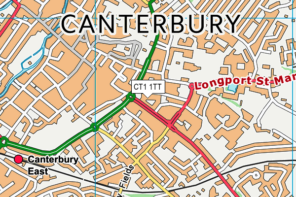 CT1 1TT map - OS VectorMap District (Ordnance Survey) CT1 1TT map - OS VectorMap District (Ordnance Survey)