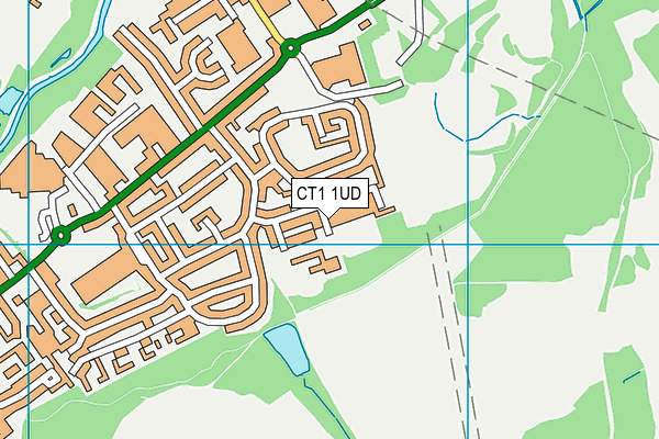 CT1 1UD map - OS VectorMap District (Ordnance Survey) CT1 1UD map - OS VectorMap District (Ordnance Survey)