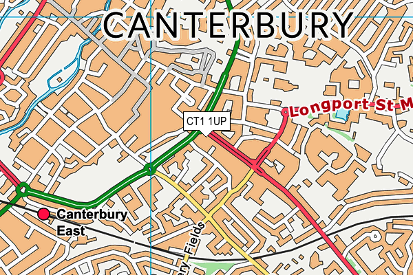 CT1 1UP map - OS VectorMap District (Ordnance Survey)