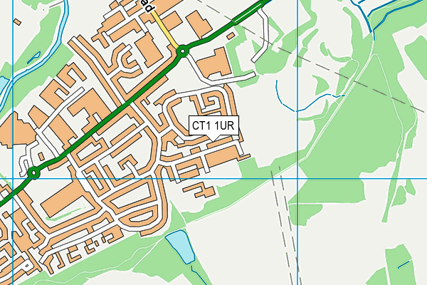 CT1 1UR map - OS VectorMap District (Ordnance Survey) CT1 1UR map - OS VectorMap District (Ordnance Survey)