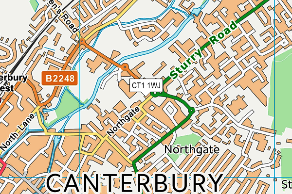 CT1 1WJ map - OS VectorMap District (Ordnance Survey)