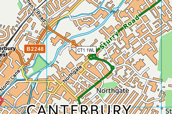 CT1 1WL map - OS VectorMap District (Ordnance Survey) CT1 1WL map - OS VectorMap District (Ordnance Survey)