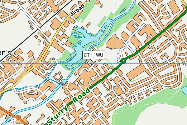 CT1 1WU map - OS VectorMap District (Ordnance Survey) CT1 1WU map - OS VectorMap District (Ordnance Survey)