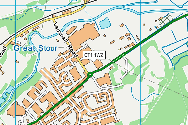 CT1 1WZ map - OS VectorMap District (Ordnance Survey) CT1 1WZ map - OS VectorMap District (Ordnance Survey)