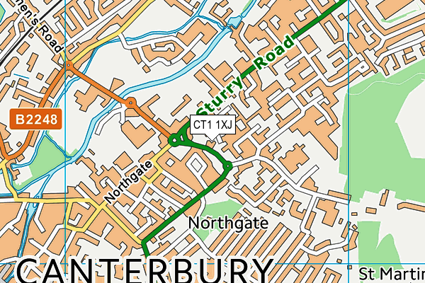 CT1 1XJ map - OS VectorMap District (Ordnance Survey) CT1 1XJ map - OS VectorMap District (Ordnance Survey)