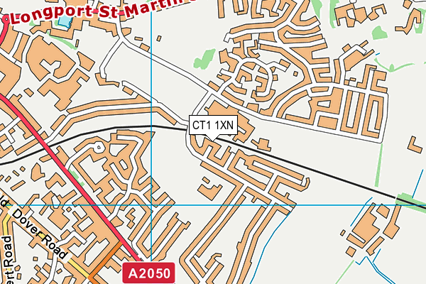 CT1 1XN map - OS VectorMap District (Ordnance Survey) CT1 1XN map - OS VectorMap District (Ordnance Survey)