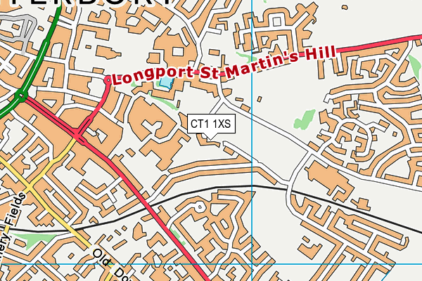 CT1 1XS map - OS VectorMap District (Ordnance Survey) CT1 1XS map - OS VectorMap District (Ordnance Survey)
