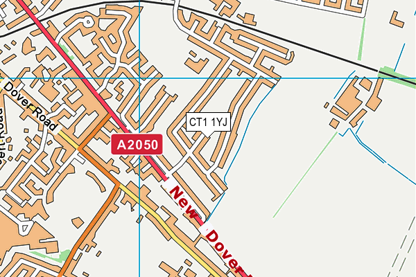 CT1 1YJ map - OS VectorMap District (Ordnance Survey) CT1 1YJ map - OS VectorMap District (Ordnance Survey)