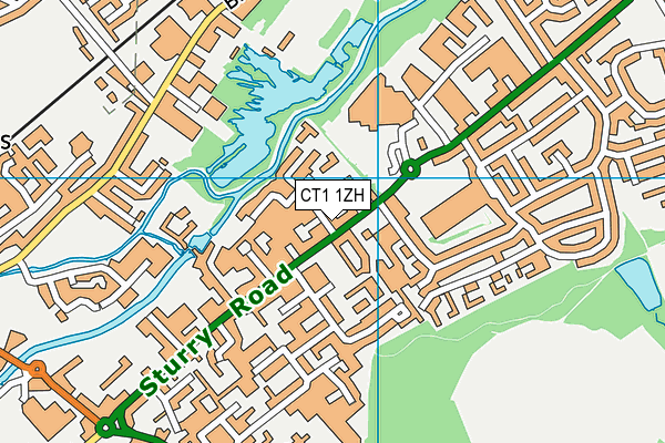 CT1 1ZH map - OS VectorMap District (Ordnance Survey) CT1 1ZH map - OS VectorMap District (Ordnance Survey)