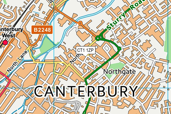CT1 1ZP map - OS VectorMap District (Ordnance Survey) CT1 1ZP map - OS VectorMap District (Ordnance Survey)
