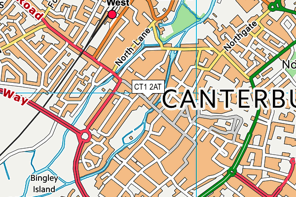 CT1 2AT map - OS VectorMap District (Ordnance Survey) CT1 2AT map - OS VectorMap District (Ordnance Survey)
