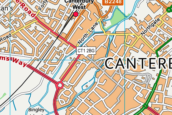 CT1 2BG map - OS VectorMap District (Ordnance Survey) CT1 2BG map - OS VectorMap District (Ordnance Survey)