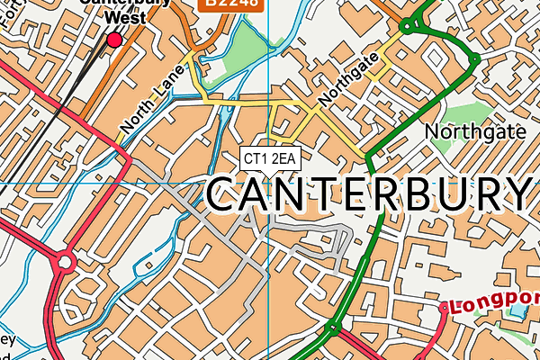 CT1 2EA map - OS VectorMap District (Ordnance Survey) CT1 2EA map - OS VectorMap District (Ordnance Survey)