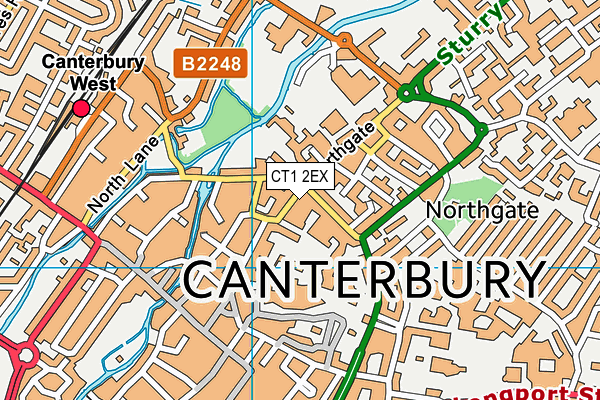 CT1 2EX map - OS VectorMap District (Ordnance Survey) CT1 2EX map - OS VectorMap District (Ordnance Survey)