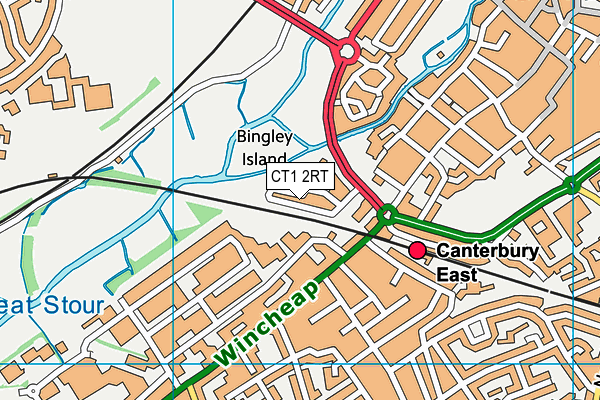 CT1 2RT map - OS VectorMap District (Ordnance Survey) CT1 2RT map - OS VectorMap District (Ordnance Survey)