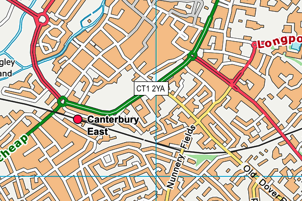 CT1 2YA map - OS VectorMap District (Ordnance Survey) CT1 2YA map - OS VectorMap District (Ordnance Survey)