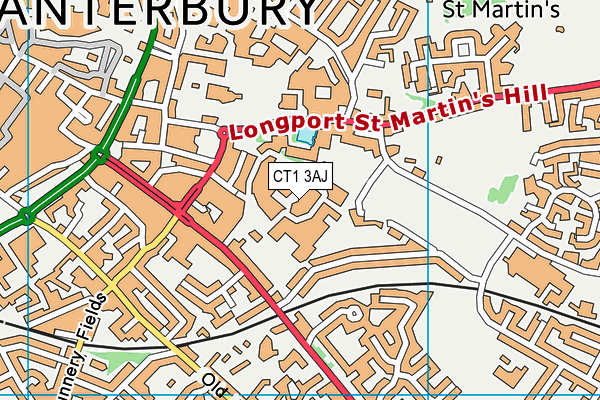 CT1 3AJ map - OS VectorMap District (Ordnance Survey) CT1 3AJ map - OS VectorMap District (Ordnance Survey)