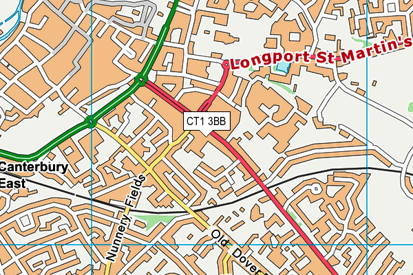CT1 3BB map - OS VectorMap District (Ordnance Survey) CT1 3BB map - OS VectorMap District (Ordnance Survey)