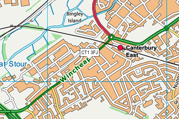 CT1 3FJ map - OS VectorMap District (Ordnance Survey) CT1 3FJ map - OS VectorMap District (Ordnance Survey)