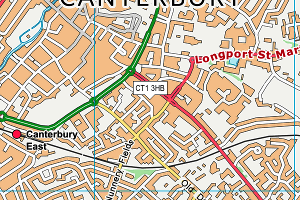 CT1 3HB map - OS VectorMap District (Ordnance Survey)