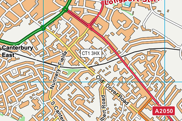 CT1 3HX map - OS VectorMap District (Ordnance Survey) CT1 3HX map - OS VectorMap District (Ordnance Survey)